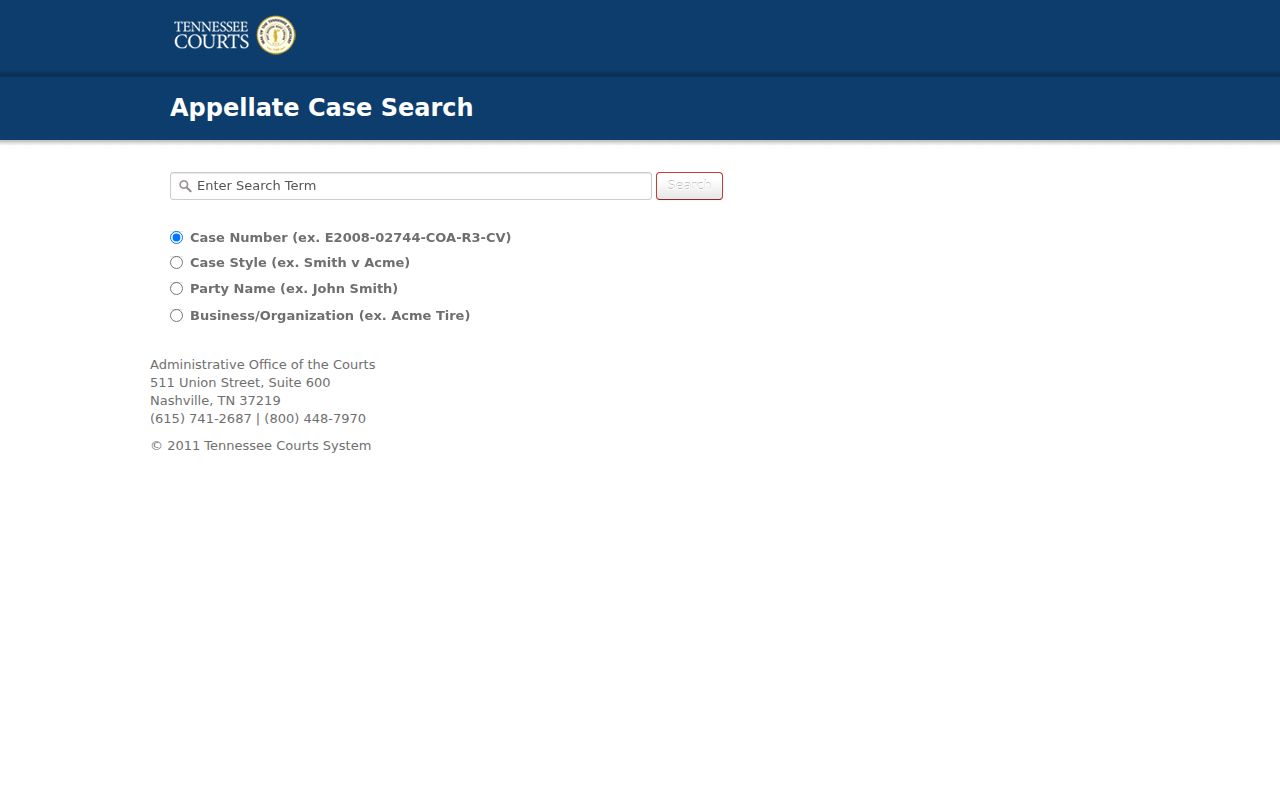 Hardin County case search in Tennessee appellate C-Track
